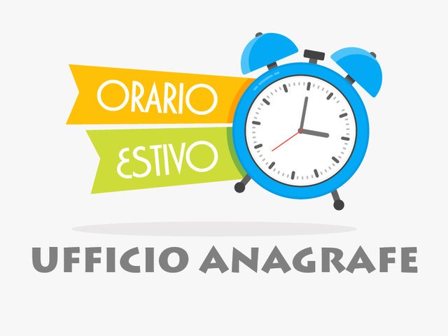 Orario estivo - Ufficio Anagrafe